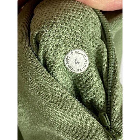 Lululemon Runderful Long Sleeve Rulu *Brushed Willow Green-sz 4 - Picture 4 of 12